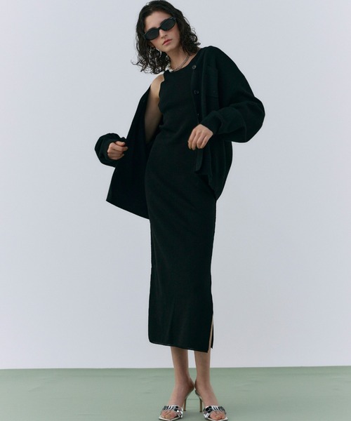 JOSE MOON(ジョゼムーン)の「MOON POINT KNIT CARDIGAN/ムーンポイントニットカーディガン(カーディガン/ボレロ・レディース・グレー/ブラック/ホワイト/ピンク・FREE)」の18枚目の写真