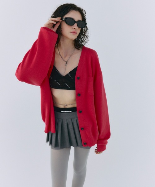 JOSE MOON(ジョゼムーン)の「MOON POINT KNIT CARDIGAN/ムーンポイントニットカーディガン(カーディガン/ボレロ・レディース・グレー/ブラック/ホワイト/ピンク・FREE)」の15枚目の写真