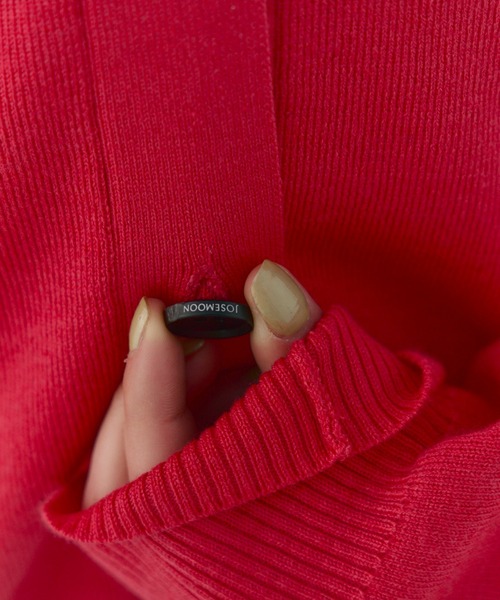 JOSE MOON(ジョゼムーン)の「MOON POINT KNIT CARDIGAN/ムーンポイントニットカーディガン(カーディガン/ボレロ・レディース・グレー/ブラック/ホワイト/ピンク・FREE)」の11枚目の写真