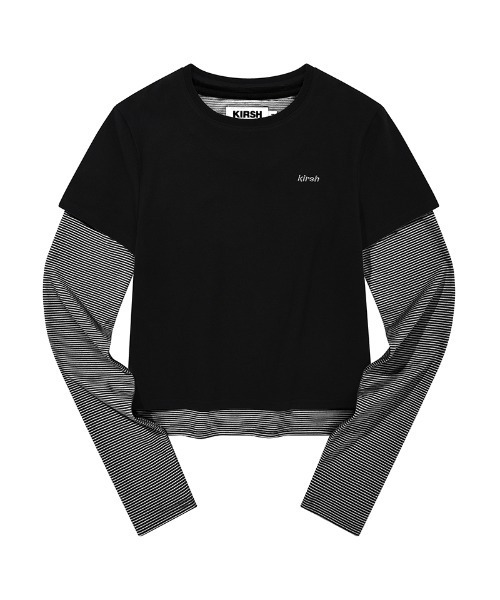 [KIRSH] STRIPE LAYERED T-SHIRT 2PACK★Tシャツ KIRSH STRIPE LAYERED T-SHIRT 2PACK キルシー ストライプ