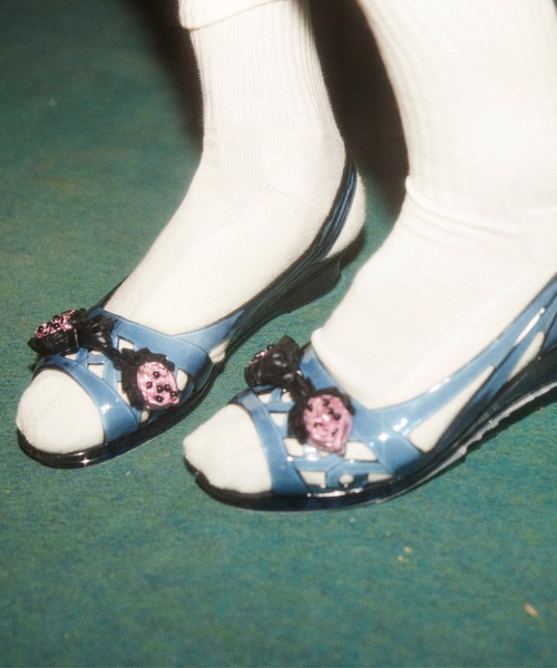 HEY!MrsROSE（ヘイミセスローズ）の「HEY! Mrs ROSE(ヘイ！ミセスローズ)クリアイチゴサンダル（サンダル・レディース・ブラック/クリア/パープル・23.5cm/24.5cm）」の15枚目の写真