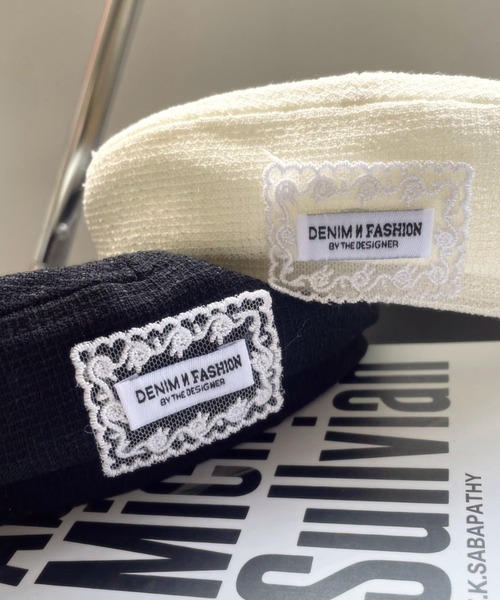 LAC-VERT（ラック・ヴェール）の「レースタグベレー帽（キャップ・レディース・オフホワイト/ブラック・FREE）」の2枚目の写真