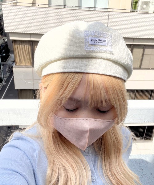 LAC-VERT（ラック・ヴェール）の「レースタグベレー帽（キャップ・レディース・オフホワイト/ブラック・FREE）」の6枚目の写真