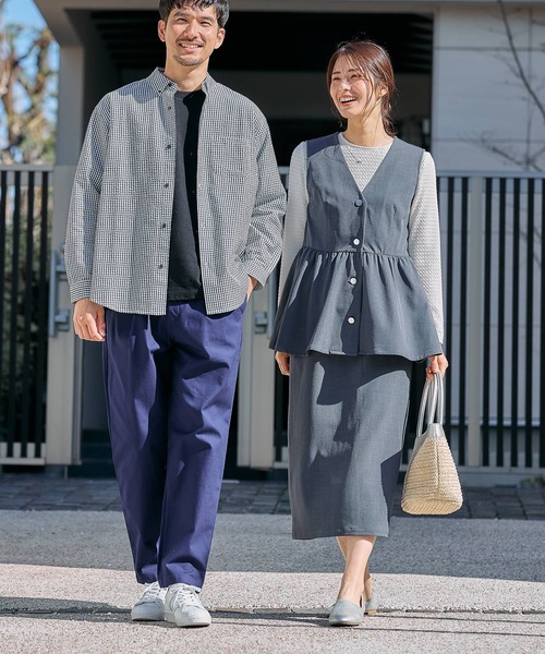 FOUND GOOD（ファウンドグッド）の「ペプラムベスト（ベスト・レディース・グレー系8/イエロー系2/アイボリー/ブラック・S/M/L）」の12枚目の写真