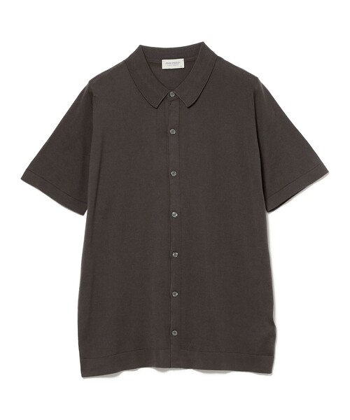 英国製）JOHN SMEDLEY ブラック ポロシャツ　ジョンスメドレー 英国製ニット ジョン スメドレー John Smedley Japan | 1枚着