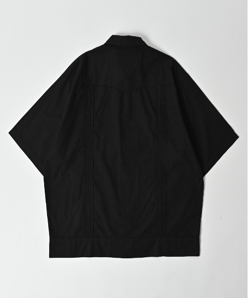 ADAM PATEK(アダムパテック)の「【ADAMPATEK/アダムパテック】overdyed cuban shirt/製品染めキューバシャツ(シャツ/ブラウス・メンズ・チャコールグレー/ブラック・2/1)」の10枚目の写真