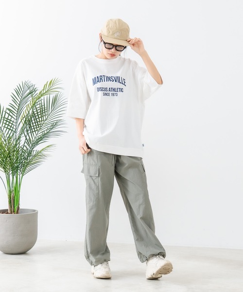 DISCUS(ディスカス)の「【DISCUS/ディスカス】ヘビーウェイトロゴBIGTシャツ(Tシャツ/カットソー・レディース・オフホワイト/グリーン/レッド/チャコールグレー/ブラック/ブルー・LARGE/MEDIUM)」の7枚目の写真