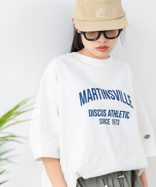 DISCUS(ディスカス)の「【DISCUS/ディスカス】ヘビーウェイトロゴBIGTシャツ(Tシャツ/カットソー・レディース・オフホワイト/グリーン/レッド/チャコールグレー/ブラック/ブルー・LARGE/MEDIUM)」の16枚目の写真