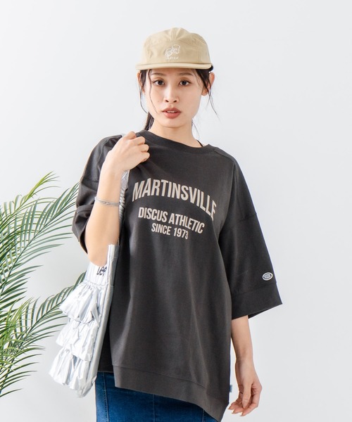 DISCUS(ディスカス)の「【DISCUS/ディスカス】ヘビーウェイトロゴBIGTシャツ(Tシャツ/カットソー・レディース・オフホワイト/グリーン/レッド/チャコールグレー/ブラック/ブルー・LARGE/MEDIUM)」の19枚目の写真