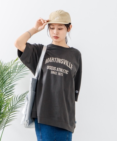 DISCUS(ディスカス)の「【DISCUS/ディスカス】ヘビーウェイトロゴBIGTシャツ(Tシャツ/カットソー・レディース・オフホワイト/グリーン/レッド/チャコールグレー/ブラック/ブルー・LARGE/MEDIUM)」の20枚目の写真