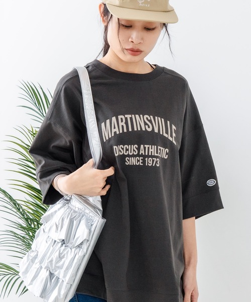 DISCUS(ディスカス)の「【DISCUS/ディスカス】ヘビーウェイトロゴBIGTシャツ(Tシャツ/カットソー・レディース・オフホワイト/グリーン/レッド/チャコールグレー/ブラック/ブルー・LARGE/MEDIUM)」の21枚目の写真