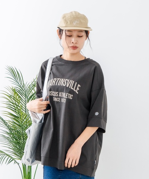 DISCUS(ディスカス)の「【DISCUS/ディスカス】ヘビーウェイトロゴBIGTシャツ(Tシャツ/カットソー・レディース・オフホワイト/グリーン/レッド/チャコールグレー/ブラック/ブルー・LARGE/MEDIUM)」の22枚目の写真