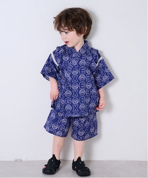 新品未使用 M100~110cm エクストララージキッズ 甚平 ファニーゴリラ 新品未使用 M100~110cm エクストララージキッズ 甚平 ファニーゴリラ