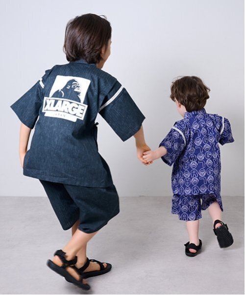 ファニーゴリラ総柄甚平（浴衣）｜XLARGE KIDS（エクストラ