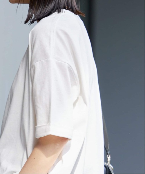 JOURNAL STANDARD（ジャーナルスタンダード）の「《追加》汗ジミ防止天竺ビッグT（Tシャツ/カットソー・レディース・ホワイト/ベージュ/ブラック系その他/チャコールグレー・FREE）」の10枚目の写真