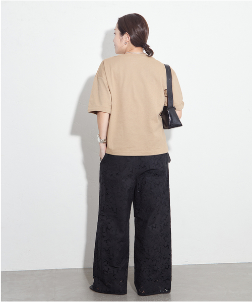 JOURNAL STANDARD（ジャーナルスタンダード）の「《追加》汗ジミ防止天竺ビッグT（Tシャツ/カットソー・レディース・ホワイト/ベージュ/ブラック系その他/チャコールグレー・FREE）」の9枚目の写真