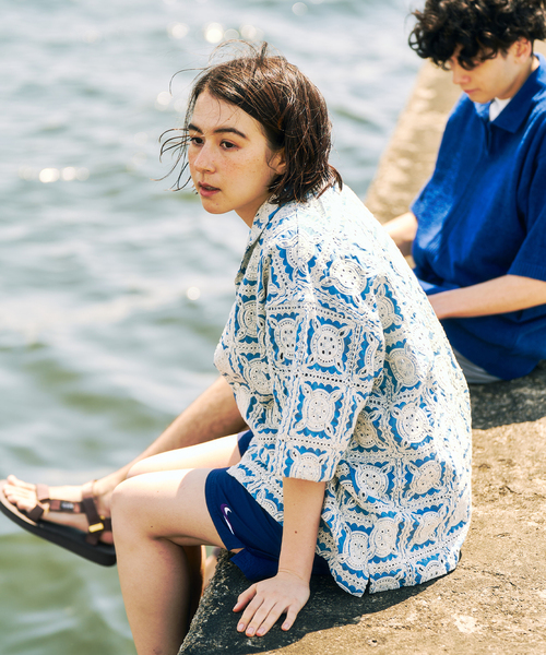 417 EDIFICE（フォーワンセブンエディフィス）の「スクエア エンブロイダリー シャツ（シャツ/ブラウス・メンズ・ホワイト系その他/グリーン/ブルー/エメラルドブルー・MEDIUM/LARGE）」の10枚目の写真