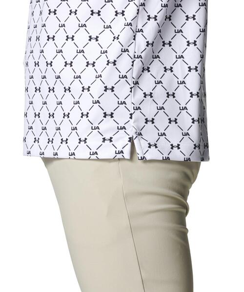 UNDER ARMOUR(アンダーアーマー)の「UAアーマードライ マイクロ モノグラム ポロ(ゴルフ/メンズ)(ポロシャツ・メンズ・グレー系その他・L/M/XL/2XL/S)」の5枚目の写真