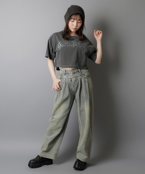 SPINNS(スピンズ)の「メタルチェーンベルト/ビッグクロス(ベルト・レディース・ブラック/シルバー・ONESIZE)」の7枚目の写真