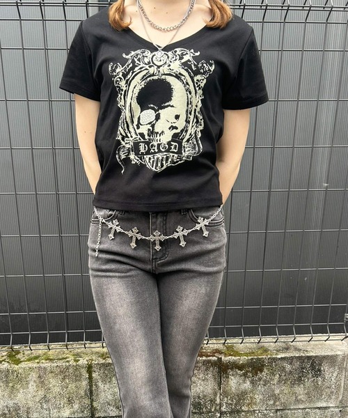 SPINNS(スピンズ)の「メタルチェーンベルト/ビッグクロス(ベルト・レディース・ブラック/シルバー・ONESIZE)」の10枚目の写真