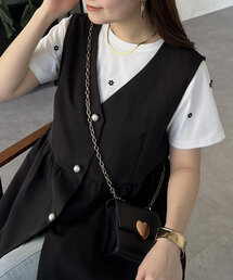 prose verse | フラワー刺繍Tシャツ(Tシャツ/カットソー)