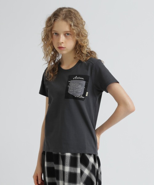 AVIREX(アヴィレックス)の「MILITARY ORGANDY POCKET T-SHIRT/ミリタリーオーガンジーポケットTシャツ(Tシャツ/カットソー・レディース・チャコールグレー/ブルー/オフホワイト・S/M/L)」の18枚目の写真
