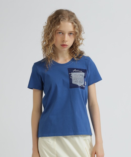 AVIREX(アヴィレックス)の「MILITARY ORGANDY POCKET T-SHIRT/ミリタリーオーガンジーポケットTシャツ(Tシャツ/カットソー・レディース・チャコールグレー/ブルー/オフホワイト・S/M/L)」の13枚目の写真