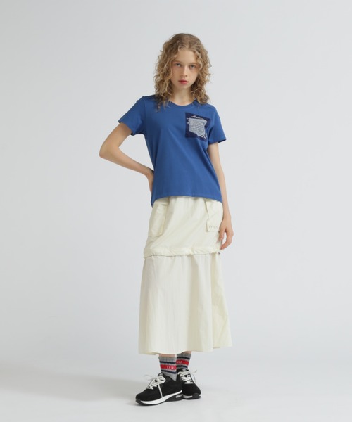 AVIREX(アヴィレックス)の「MILITARY ORGANDY POCKET T-SHIRT/ミリタリーオーガンジーポケットTシャツ(Tシャツ/カットソー・レディース・チャコールグレー/ブルー/オフホワイト・S/M/L)」の14枚目の写真