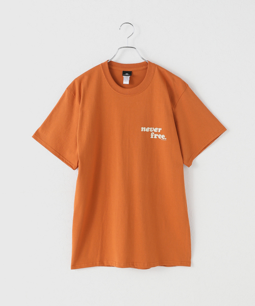 NOTHIN SPECIAL(ナッシンスペシャル)の「【NOTHIN SPECIAL/ナッシンスペシャル】 NEVER FREE TEE(Tシャツ/カットソー・レディース・オレンジ・MEDIUM)」の3枚目の写真
