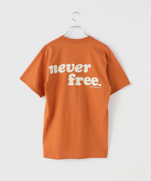 NOTHIN SPECIAL(ナッシンスペシャル)の「【NOTHIN SPECIAL/ナッシンスペシャル】 NEVER FREE TEE(Tシャツ/カットソー・レディース・オレンジ・MEDIUM)」の4枚目の写真