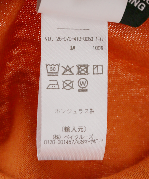 NOTHIN SPECIAL(ナッシンスペシャル)の「【NOTHIN SPECIAL/ナッシンスペシャル】 NEVER FREE TEE(Tシャツ/カットソー・レディース・オレンジ・MEDIUM)」の8枚目の写真