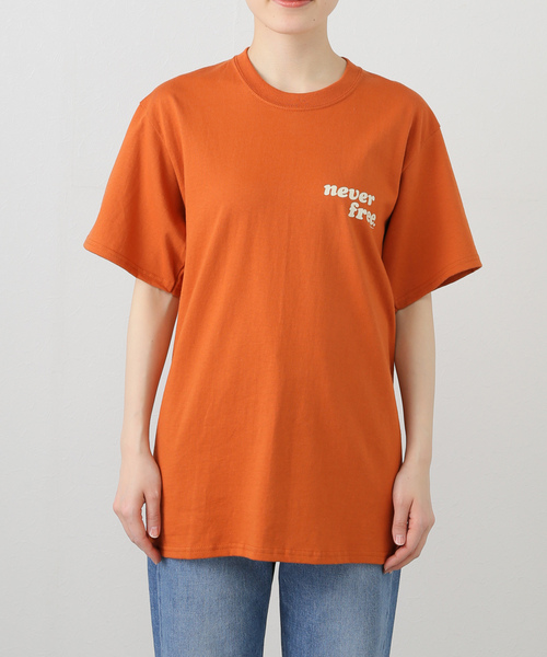 NOTHIN SPECIAL(ナッシンスペシャル)の「【NOTHIN SPECIAL/ナッシンスペシャル】 NEVER FREE TEE(Tシャツ/カットソー・レディース・オレンジ・MEDIUM)」の10枚目の写真