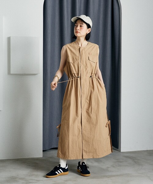 【新品】KIFFE × FREAK’S STORE/キッフェミリタリーワンピース セール】KIFFE × FREAK'S STORE/キッフェ 別注 ミリタリーサイド