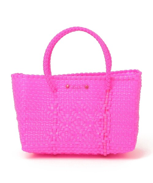 SHIPS（シップス）の「Diminutivo:ミニ ボルサ ソリッド カゴバッグ（かごバッグ・キッズ・ライラック/ピンク・ONE SIZE）」の2枚目の写真