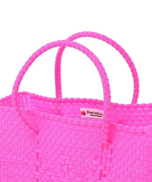 SHIPS（シップス）の「Diminutivo:ミニ ボルサ ソリッド カゴバッグ（かごバッグ・キッズ・ライラック/ピンク・ONE SIZE）」の4枚目の写真