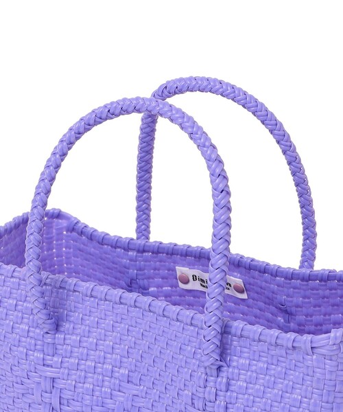 SHIPS（シップス）の「Diminutivo:ミニ ボルサ ソリッド カゴバッグ（かごバッグ・キッズ・ライラック/ピンク・ONE SIZE）」の5枚目の写真