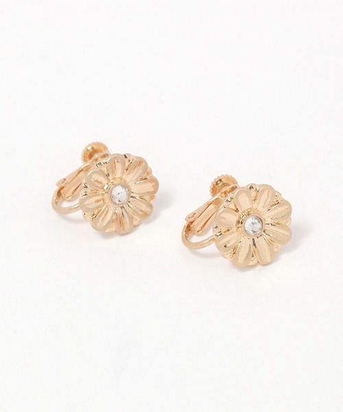 niko and...（ニコアンド）の「ストーン付きフラワーイヤリング（イヤリング・レディース・イエロー/グレー・0）」の6枚目の写真