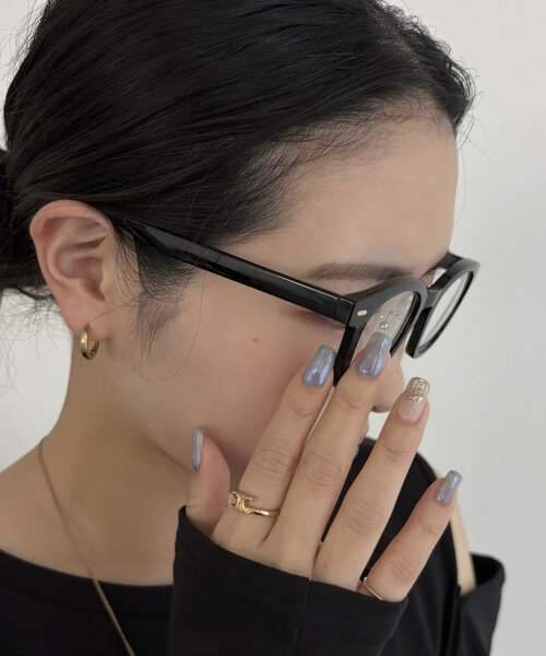 CAPRICIEUX LE'MAGE（カプリシューレマージュ）の「スクエアメガネ（メガネ・レディース・ベージュ/クリア/グレー・FREE）」の5枚目の写真