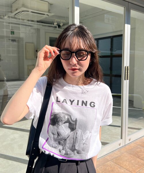 CAPRICIEUX LE'MAGE（カプリシューレマージュ）の「スクエアメガネ（メガネ・レディース・ベージュ/クリア/グレー・FREE）」の10枚目の写真