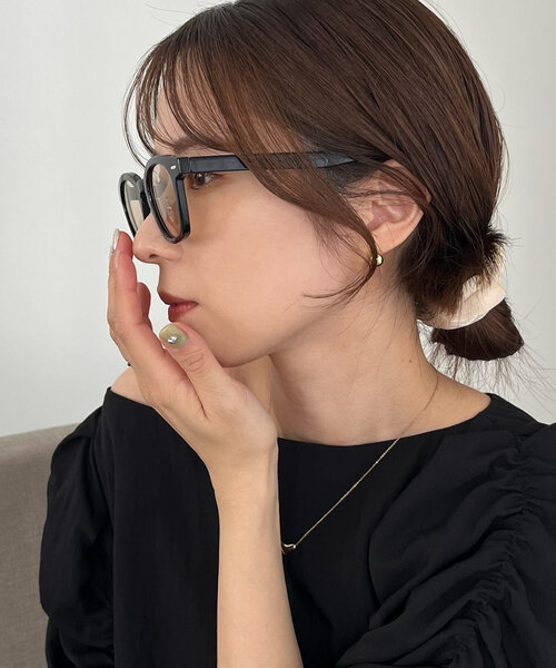 CAPRICIEUX LE'MAGE（カプリシューレマージュ）の「スクエアメガネ（メガネ・レディース・ベージュ/クリア/グレー・FREE）」の19枚目の写真