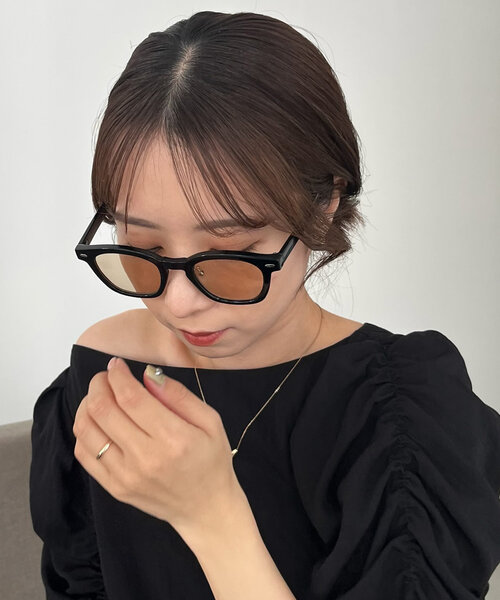 CAPRICIEUX LE'MAGE（カプリシューレマージュ）の「スクエアメガネ（メガネ・レディース・ベージュ/クリア/グレー・FREE）」の20枚目の写真
