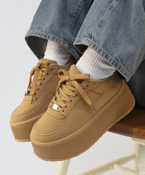 ラプ セール】LOVE HUNTER 厚底ボリュームソールコートスニーカー(2225
