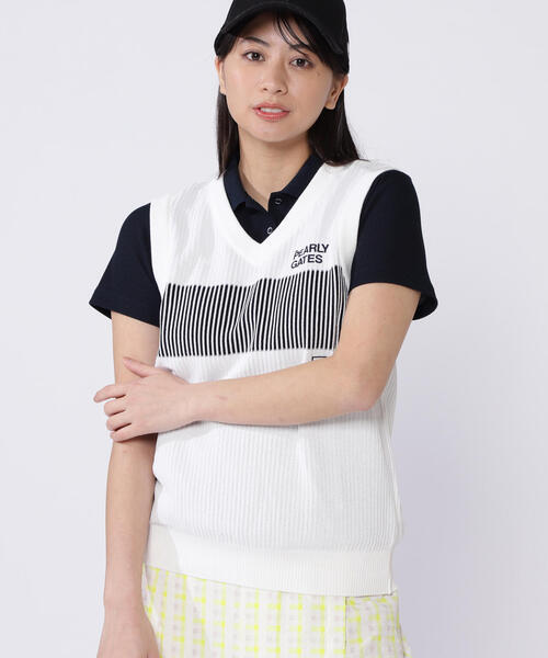 PEARLY GATES Vネック リバーシブルベスト PEARLY GATES パーリーゲイツ リバーシブル Vネック ベスト