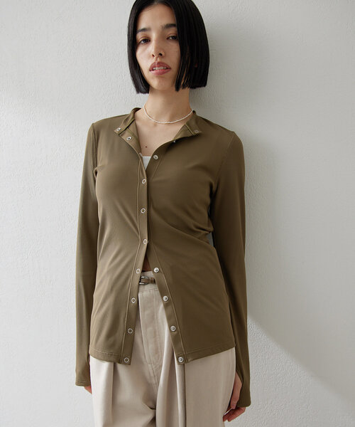 Whim Gazette（ウィムガゼット）の「＜水着＞ラッシュガードカーディガン（ラッシュガード・レディース・ブラック/カーキ・FREE）」の22枚目の写真