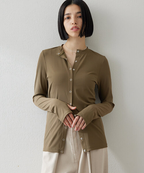 Whim Gazette（ウィムガゼット）の「＜水着＞ラッシュガードカーディガン（ラッシュガード・レディース・ブラック/カーキ・FREE）」の21枚目の写真