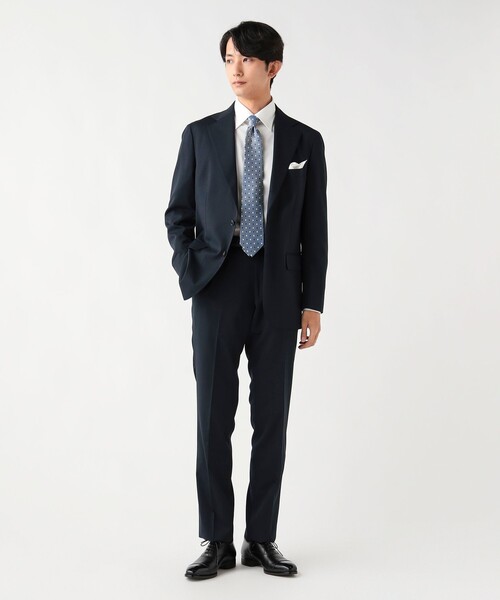 BEAMS HEART(ビームスハート)の「【フォーマル】ベーシック ソリッド 3ボタン スーツ(セットアイテム)「ウォッシャブル・ストレッチ」(スーツセット・メンズ・ブラック/チャコールグレー/ネイビー・X-SMALL/SMALL/MEDIUM/LARGE/X-LARGE/XX-LARGE)」の3枚目の写真