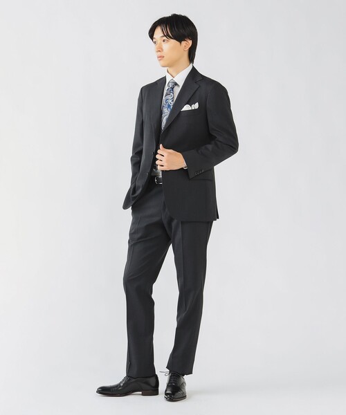 BEAMS HEART(ビームスハート)の「【フォーマル】ベーシック ソリッド 3ボタン スーツ(セットアイテム)「ウォッシャブル・ストレッチ」(スーツセット・メンズ・ブラック/チャコールグレー/ネイビー・X-SMALL/SMALL/MEDIUM/LARGE/X-LARGE/XX-LARGE)」の6枚目の写真
