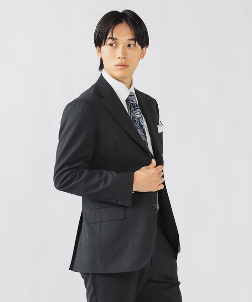 BEAMS HEART(ビームスハート)の「【フォーマル】ベーシック ソリッド 3ボタン スーツ(セットアイテム)「ウォッシャブル・ストレッチ」(スーツセット・メンズ・ブラック/チャコールグレー/ネイビー・X-SMALL/SMALL/MEDIUM/LARGE/X-LARGE/XX-LARGE)」の7枚目の写真