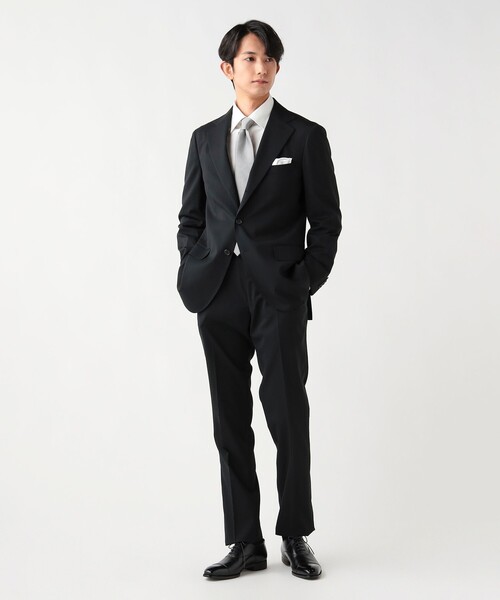 BEAMS HEART(ビームスハート)の「【フォーマル】ベーシック ソリッド 3ボタン スーツ(セットアイテム)「ウォッシャブル・ストレッチ」(スーツセット・メンズ・ブラック/チャコールグレー/ネイビー・X-SMALL/SMALL/MEDIUM/LARGE/X-LARGE/XX-LARGE)」の4枚目の写真