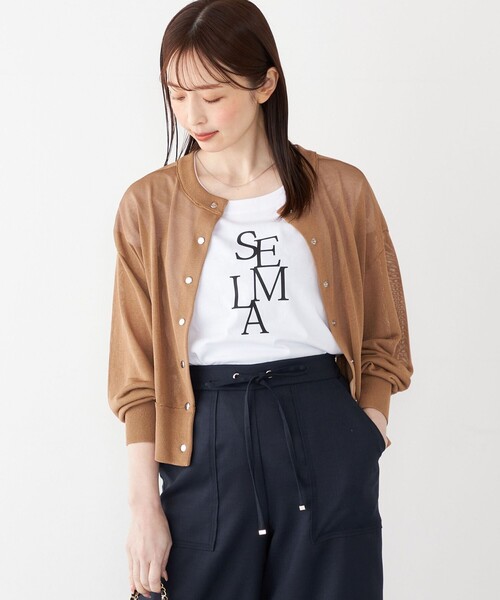 SHIPS Colors:〈手洗い可能〉シアー ニット ブルゾン